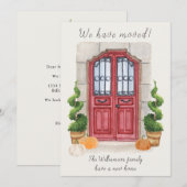 Faire-part Automne Thème Nous avons modifié l'adresse (Devant / Derrière)