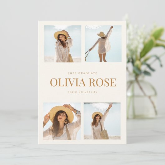 Faire-part avec quatre photos (Debout devant)