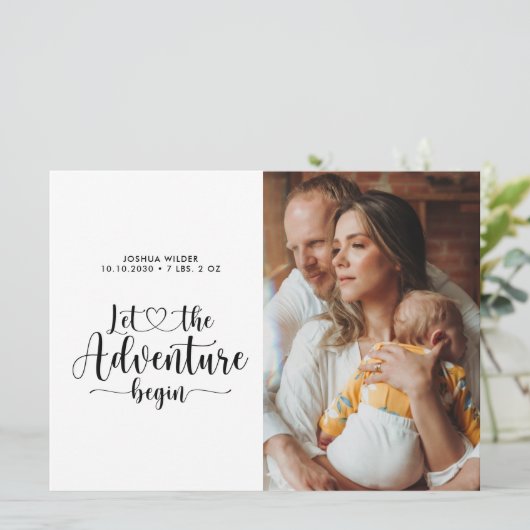 Faire-part Aventure commence nouvelle photo de naissance des  (Debout devant)