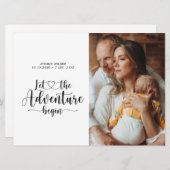 Faire-part Aventure commence nouvelle photo de naissance des (Devant / Derrière)