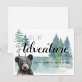 Faire-part Aventure Russe Aquarelle Grossesse de l'ours (Devant / Derrière)