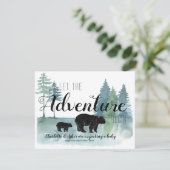 Faire-part Aventure Russe Aquarelle Ours Grossesse (Debout devant)