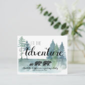 Faire-part Aventure Russe Aquarelle Ours Grossesse (Debout devant)