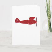 Faire-part Avion rouge rétro (Devant)