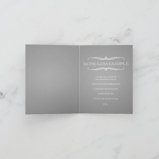 Faire-part avis de décès (Intérieur)