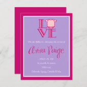 Faire-part Aviva Paige (Devant / Derrière)