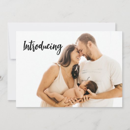 Faire-part Baby Birth Custom Photos Nouveau-né Introduction (Devant)