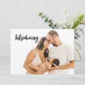 Faire-part Baby Birth Custom Photos Nouveau-né Introduction (Debout devant)