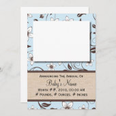 Faire-part Baby Boy Floral (Devant / Derrière)