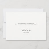 Faire-part Baby Boy Photo Nom moderne Script Naissance (Dos)