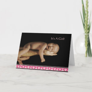 Faire-part Baby Girl Annoucement Cute with your Photo -