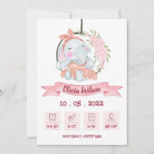 Faire-part Baby Girl Birth Annoucement (Devant)