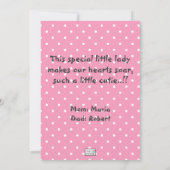 Faire-part Baby Girl Nouvelle arrivée (Dos)