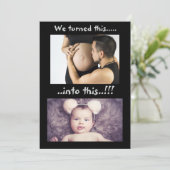 Faire-part Baby Girl Nouvelle arrivée (Debout devant)