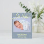 Faire-part Baby Oh, Hello Flat Announcement Card (Debout devant)