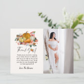 Faire-part Baby shower citrouille Boho Fall (Debout devant)