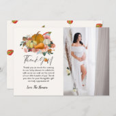 Faire-part Baby shower citrouille Boho Fall (Devant / Derrière)