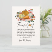 Faire-part Baby shower citrouille Boho Fall (Debout devant)