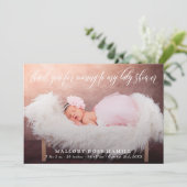 Faire-part Baby shower de Merci photo tourbillonnant de super (Debout devant)