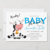 Faire-part Baby shower de vache (Devant)