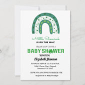 Faire-part Baby shower du jour de St patrick peu de shamrock  (Devant)