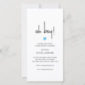 Faire-part Baby shower mobile numérique moderne Boy Vite (Devant)