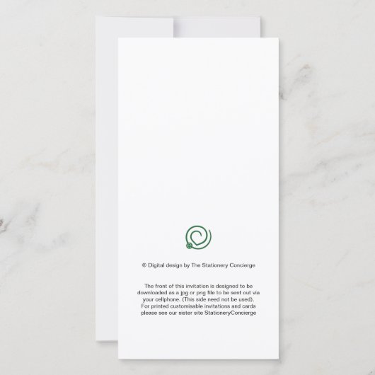 Faire-part Baby shower numérique Blue Balloon Cellphone Vite (Dos)