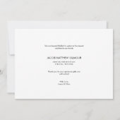 Faire-part Baby shower photo pour bébé de la main merci (Dos)