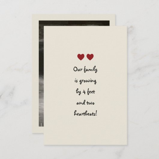 Faire-part Baby Twins (Devant / Derrière)