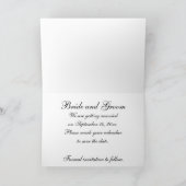 Faire-part Bagues mariages sur gris Enregistrer la date (Intérieur)