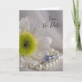 Faire-part Baise blanche et mariage de bague en diamant Enreg (Devant)