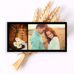 Faire-part Baisers blancs Boots de Cowboy Occidentaux Juste M