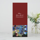 Faire-part Bal Masquerade Mardi Gras EPHÉMÉRAL, Masque Bleu (Debout devant)