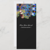 Faire-part Bal Masquerade Mardi Gras EPHÉMÉRAL, Masque Bleu (Dos)