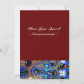 Faire-part Bal Masquerade Mardi Gras EPHÉMÉRAL, Masque Bleu (Dos)