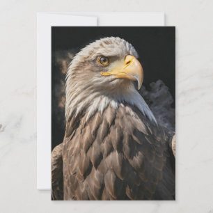 Faire-part Bald Eagle animal sauvage Élégant portrait dramati