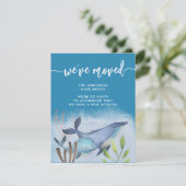 Faire-part Baleine Bleue Côtière Nautique Nouvelle adresse Dé (Debout devant)