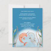 Faire-part Baleine Bleue Côtière Nautique Nouvelle adresse Dé (Dos)