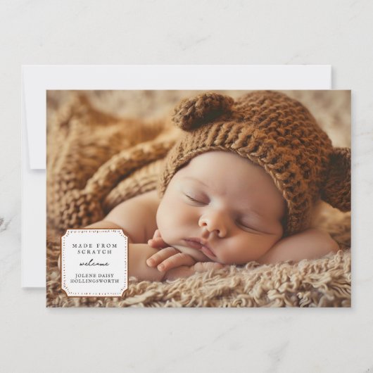 Faire-part Balise Mignée À Partir De La Balise Scratch | 4 Ph (Devant)