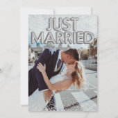 Faire-part Ballets en argent juste mariés Mariage Photo (Devant)