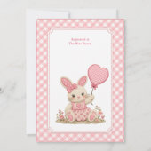 Faire-part Ballon lapin rose (Dos)
