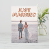 Faire-part Balloons Mariage Rose Gold Photo de Mariage (Debout devant)