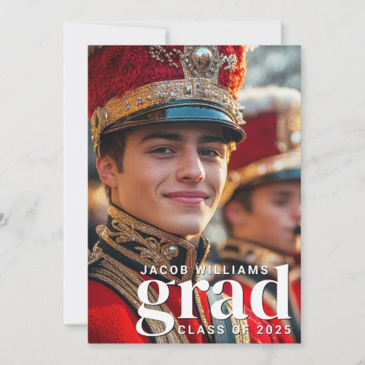 Faire-part Bande du lycée Moderne 2 Photo Graduation (Devant)