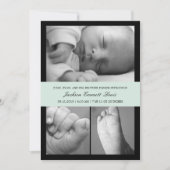 Faire-part Bande intemporelle - Bleu (Devant)