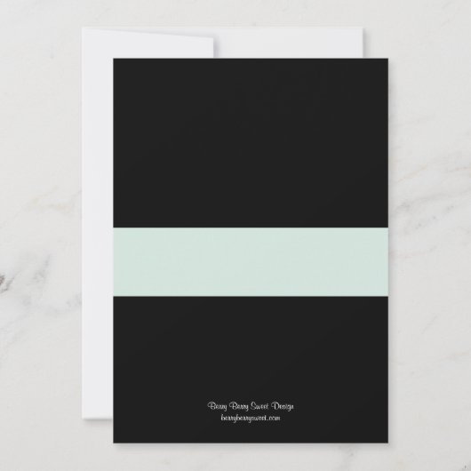 Faire-part Bande intemporelle - Bleu (Dos)