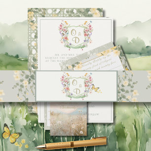 Faire-part Bandeau de Jardin de Fleurs Sauvages de Montagne p