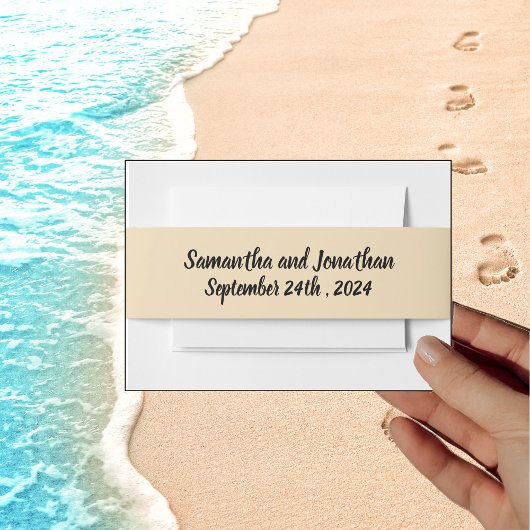 Faire-part Bandeau de mariage à thème de plage de rêve