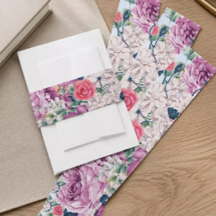 Faire-part Bandeau de mariage floral