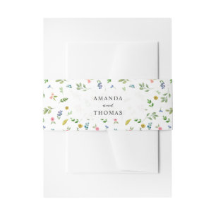 Faire-part Bandeau de mariage floral pastel