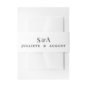 Faire-part Bandeau de ventre de mariage d'invitation